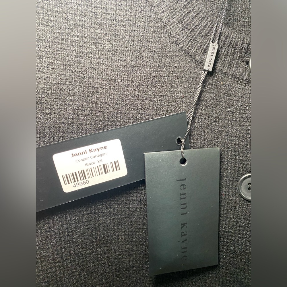 NWT Jenni Kayne Black Wool Cashmere Cooper Cardigan Size XS - Picture 6 of 12
